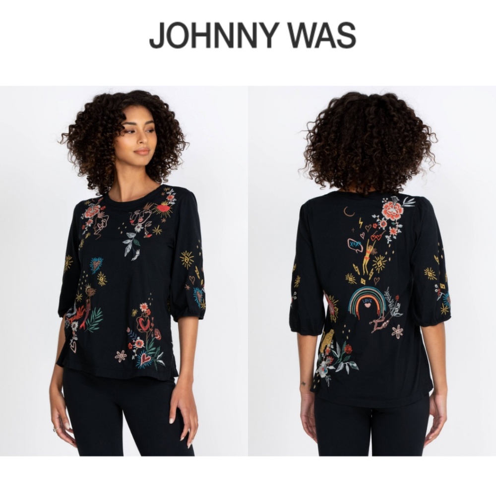 Johnny Was Ruth Puff Sleeve Tee
